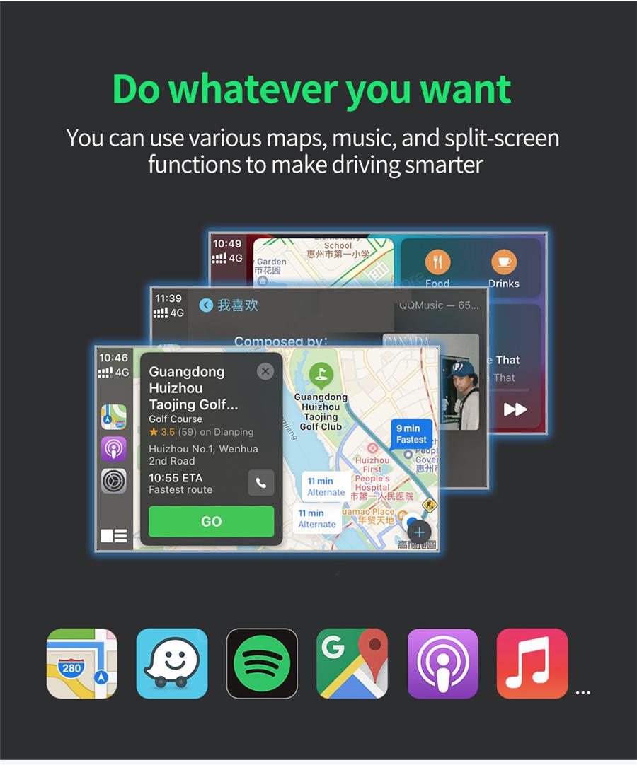 Беспроводной адаптер CarPlay для дублирования экрана, для автомобильных мультимедийных систем Android
Беспроводной адаптер CarPlay для дублирования экрана, для автомобильных мультимедийных систем Android