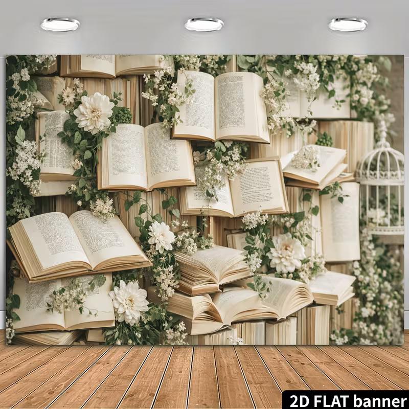 2D Romantic Book & White Rose Background Cloth Wedding Party Backdrop 47.2x31.5inch/120*80cm
2D Romantic Book & White Rose Background Cloth Wedding Party Backdrop 47.2x31.5inch/120*80cm