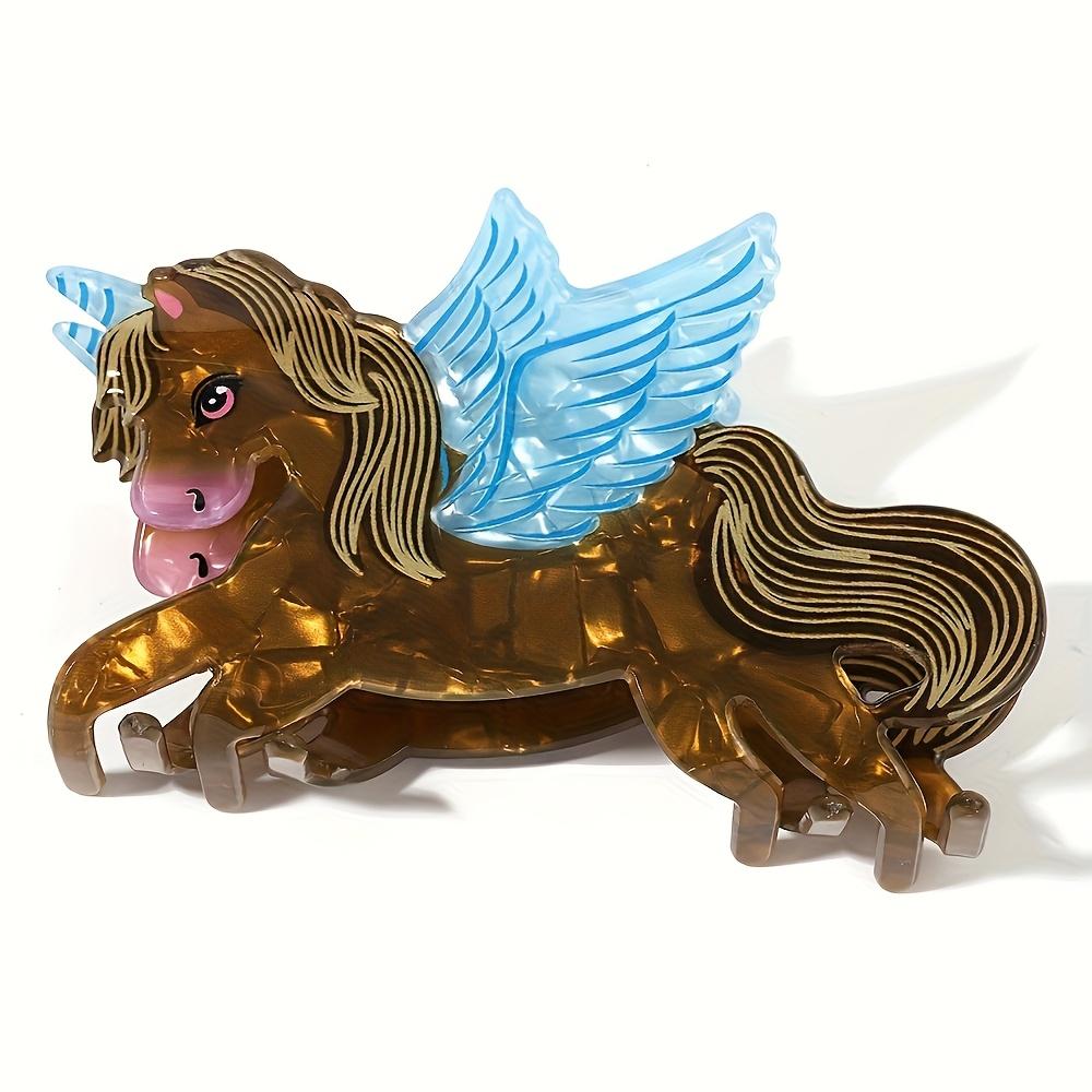 1Pc Hair Clip Pegasus Hair Grabber Elegant Horse Wings Cute Cartoon Animal Pattern Non-Slip Ponytail Holder, Horse Accessories кавовий
1Pc Hair Clip Pegasus Hair Grabber Elegant Horse Wings Cute Cartoon Animal Pattern Non-Slip Ponytail Holder, Horse Accessories кавовий