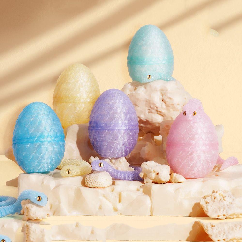 Realistic 3D Printed Snake Egg Toy Multicolor Simulation Snake Model Desktop Ornament зелений/ціан
Realistic 3D Printed Snake Egg Toy Multicolor Simulation Snake Model Desktop Ornament зелений/ціан