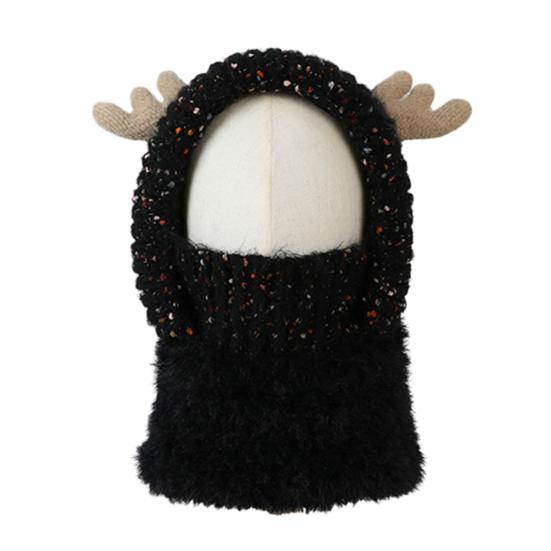 Дитяча шапка-шарф з капюшоном, головний убір із захистом обличчя, дизайн з вушками оленя, для холодної погоди, регульований шарф на шию, зимовий головний убір чорний
Дитяча шапка-шарф з капюшоном, головний убір із захистом обличчя, дизайн з вушками оленя, для холодної погоди, регульований шарф на шию, зимовий головний убір чорний