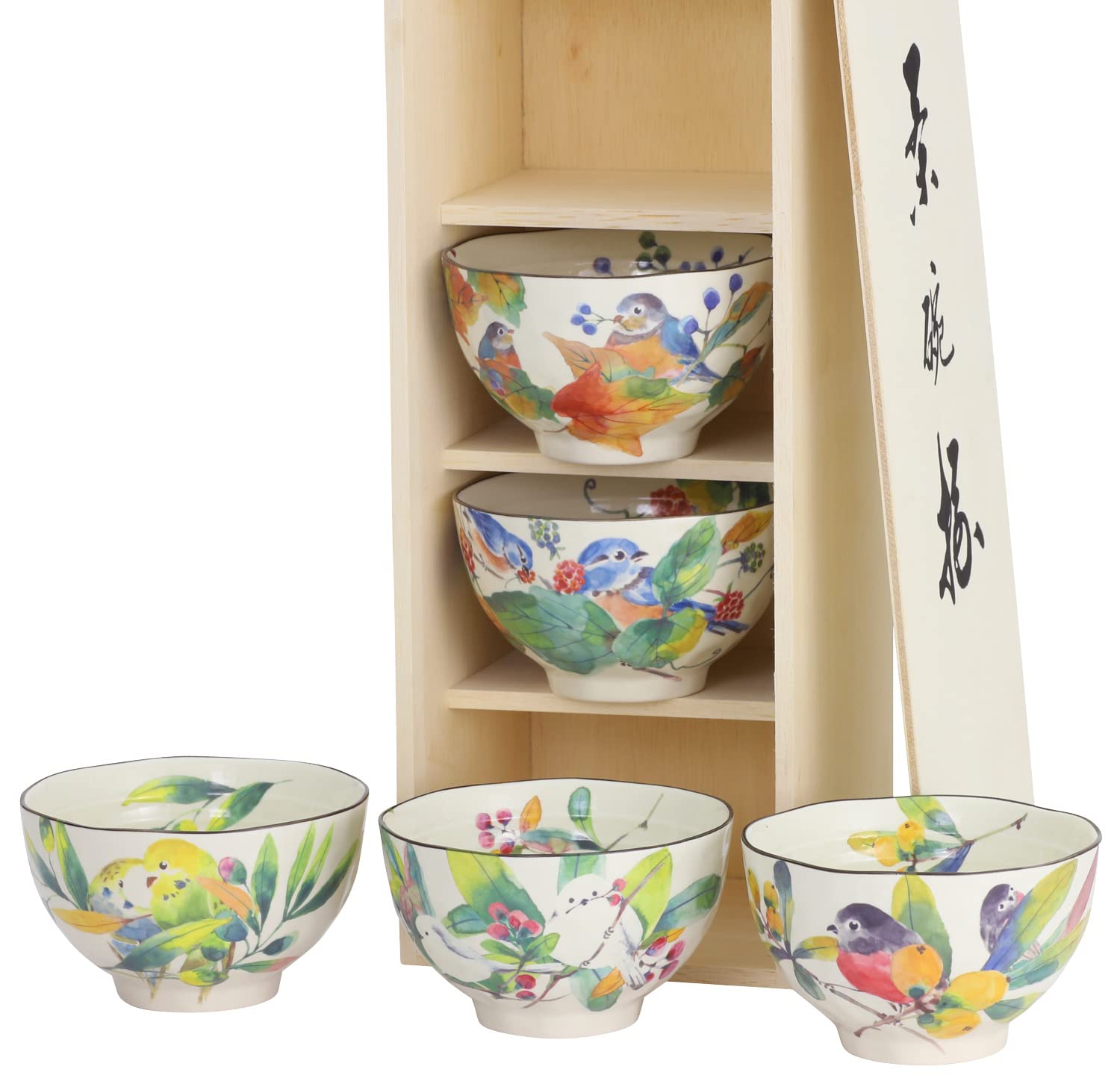 Ceramic Ai Hyakuchidori Rice Bowl Set (5 bowls) 2538 White
Ceramic Ai Hyakuchidori Rice Bowl Set (5 bowls) 2538 White