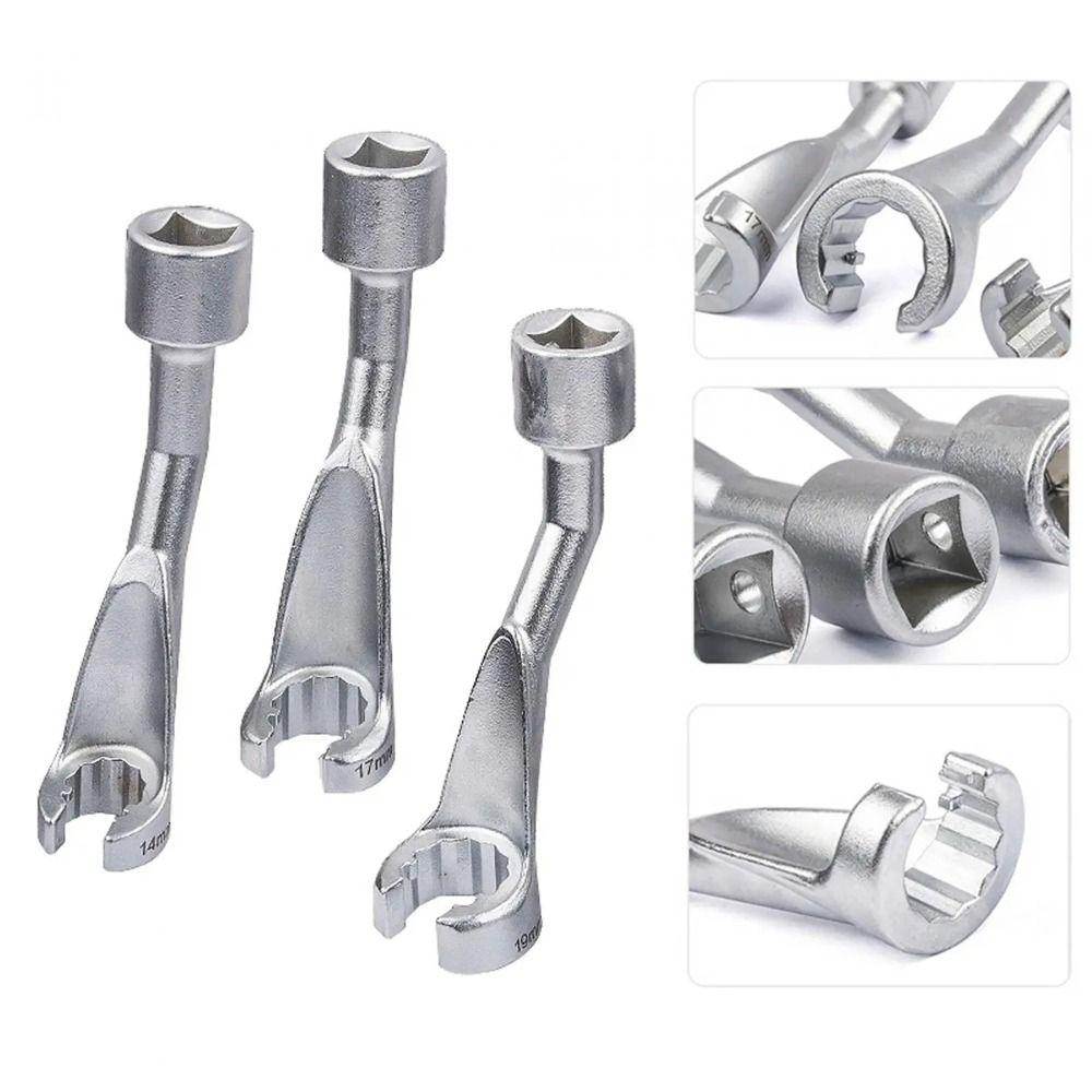 Hexagonal 1/2 Drive Ratchet L Type Pipe Socket Wrench Drive Fuel Line Socket Hand Tools 1 Set
Hexagonal 1/2 Drive Ratchet L Type Pipe Socket Wrench Drive Fuel Line Socket Hand Tools 1 Set