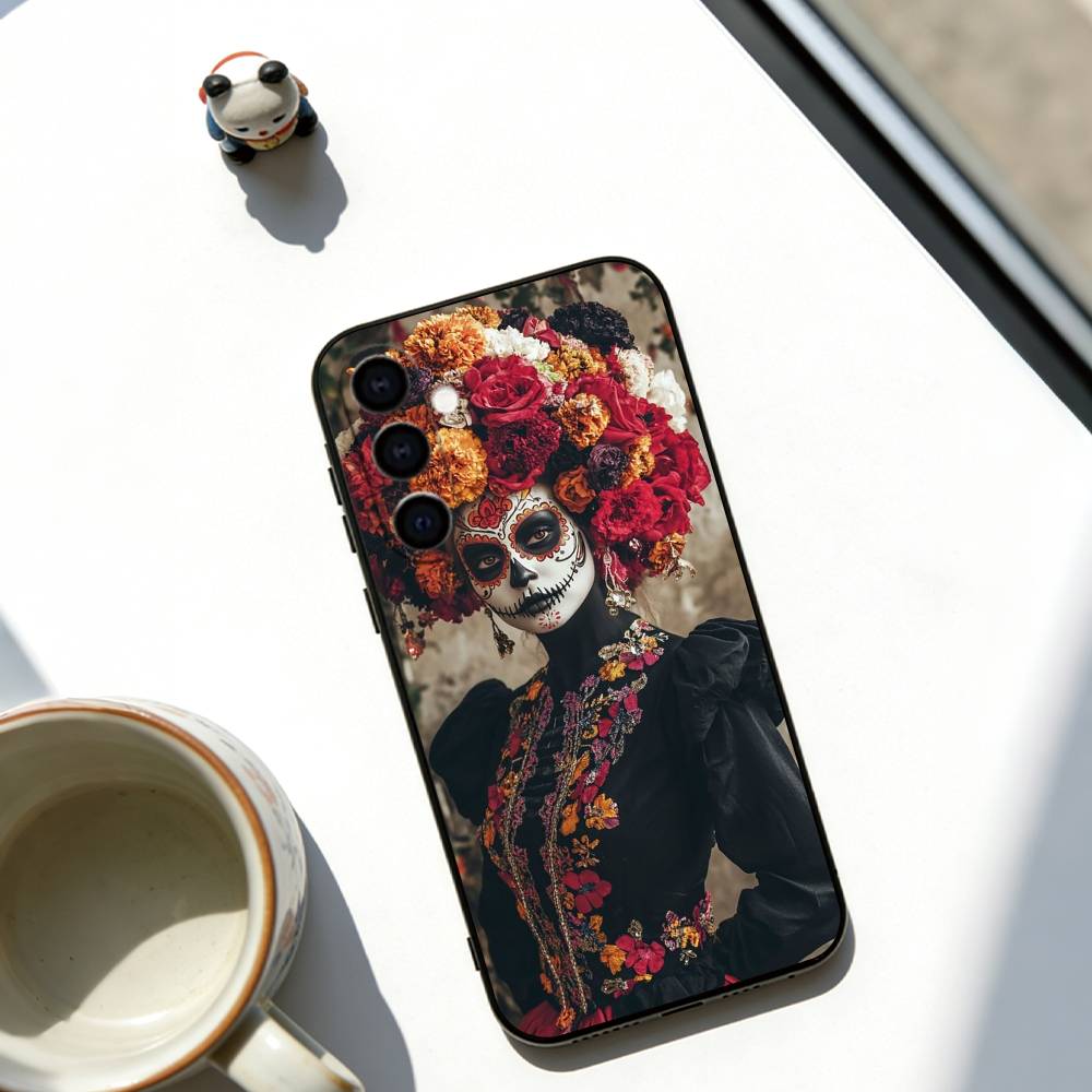 Day of the Dead Mexican Catrina Skull Phone Case Black Silicone Soft For Samsung Galaxy A73,A72,A71,A70,A53,A52,A51 Samsung a42 5g
Day of the Dead Mexican Catrina Skull Phone Case Black Silicone Soft For Samsung Galaxy A73,A72,A71,A70,A53,A52,A51 Samsung a42 5g