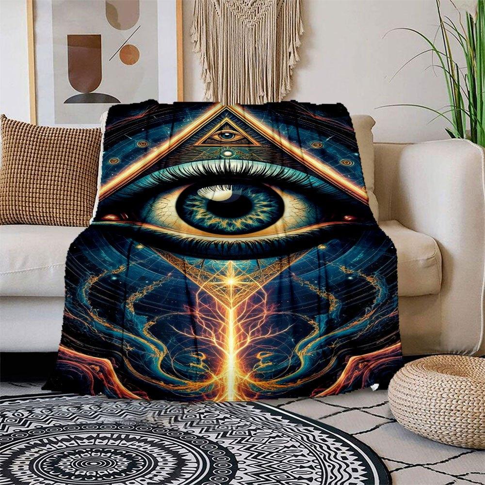 Enchanted Eye of Providence Wall Art Print Blanket Flannel Throw Blanket for Sofa, Bed, Travel, Camping, Office, Couch, Chair, And Bed Gift 150x180cm
Enchanted Eye of Providence Wall Art Print Blanket Flannel Throw Blanket for Sofa, Bed, Travel, Camping, Office, Couch, Chair, And Bed Gift 150x180cm