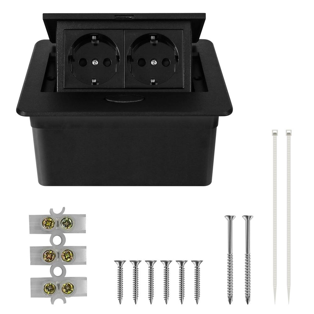 Настільна розетка Прихована металева панель для конференц-зали Офісу Кухні Чорний Сріблястий ЄС USB Type-C Повільний висувний 2EUR чорний
Настільна розетка Прихована металева панель для конференц-зали Офісу Кухні Чорний Сріблястий ЄС USB Type-C Повільний висувний 2EUR чорний