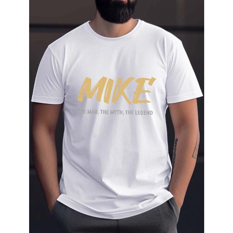 Plus Size Grew Neck T-shirt For Men, MIKE Pattern Short Sleeve Tees For Summer, Casual Style S белый
Plus Size Grew Neck T-shirt For Men, MIKE Pattern Short Sleeve Tees For Summer, Casual Style S белый