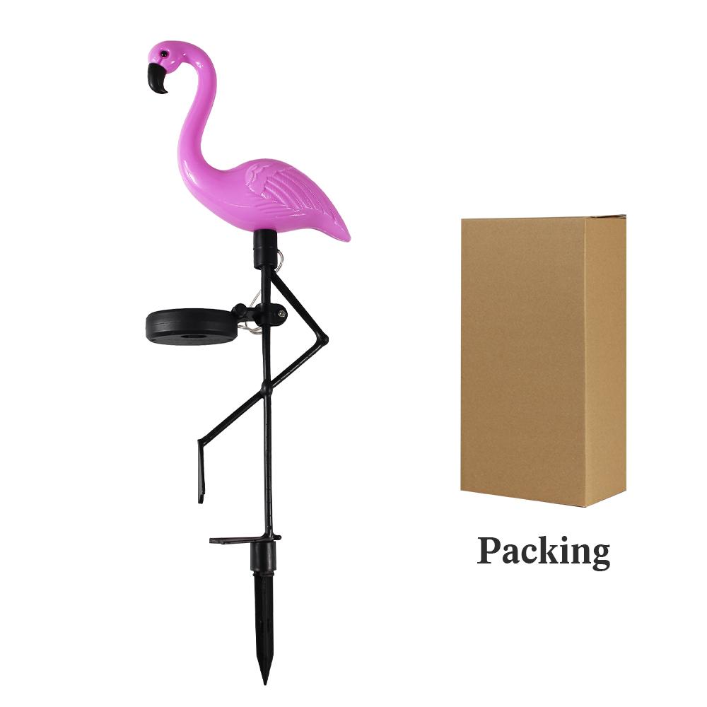 Солнечный светильник Фламинго Светодиодный уличный светильник для двора Садовый светильник Водонепроницаемый светильник на колышке Декор для дорожки Солнечный фонарь для патио