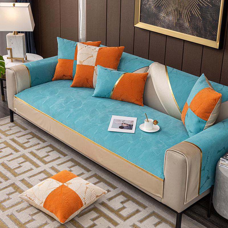 Легкая роскошная диванная подушка, чехол для дивана, полотенце, синель, четыре сезона, универсальная нескользящая диванная подушка, чехол для подушки 70*70
