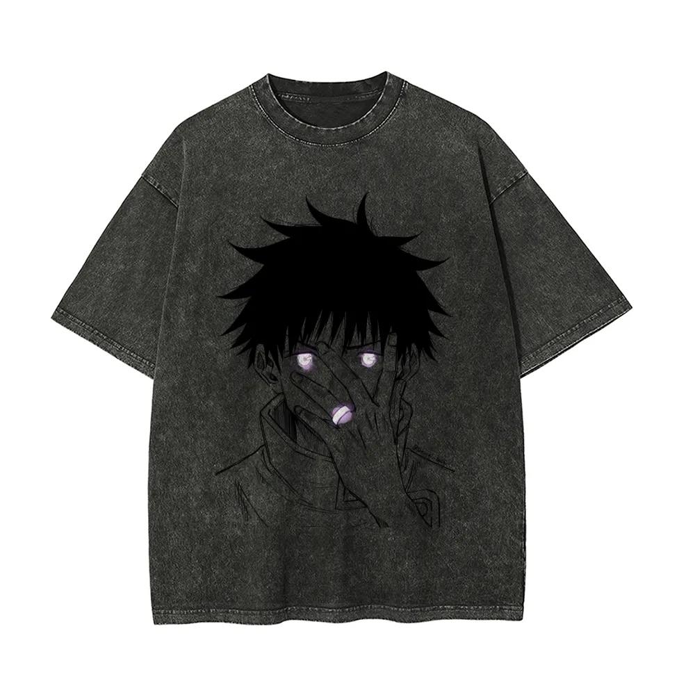 Megumi Fushiguro Purple Eyes Tshirt Jujutsu Kaisen Tee Vintage Washed Oversized Retro Anime Harajuku Men Streetwear Graphic Top M
Megumi Fushiguro Purple Eyes Tshirt Jujutsu Kaisen Tee Vintage Washed Oversized Retro Anime Harajuku Men Streetwear Graphic Top M