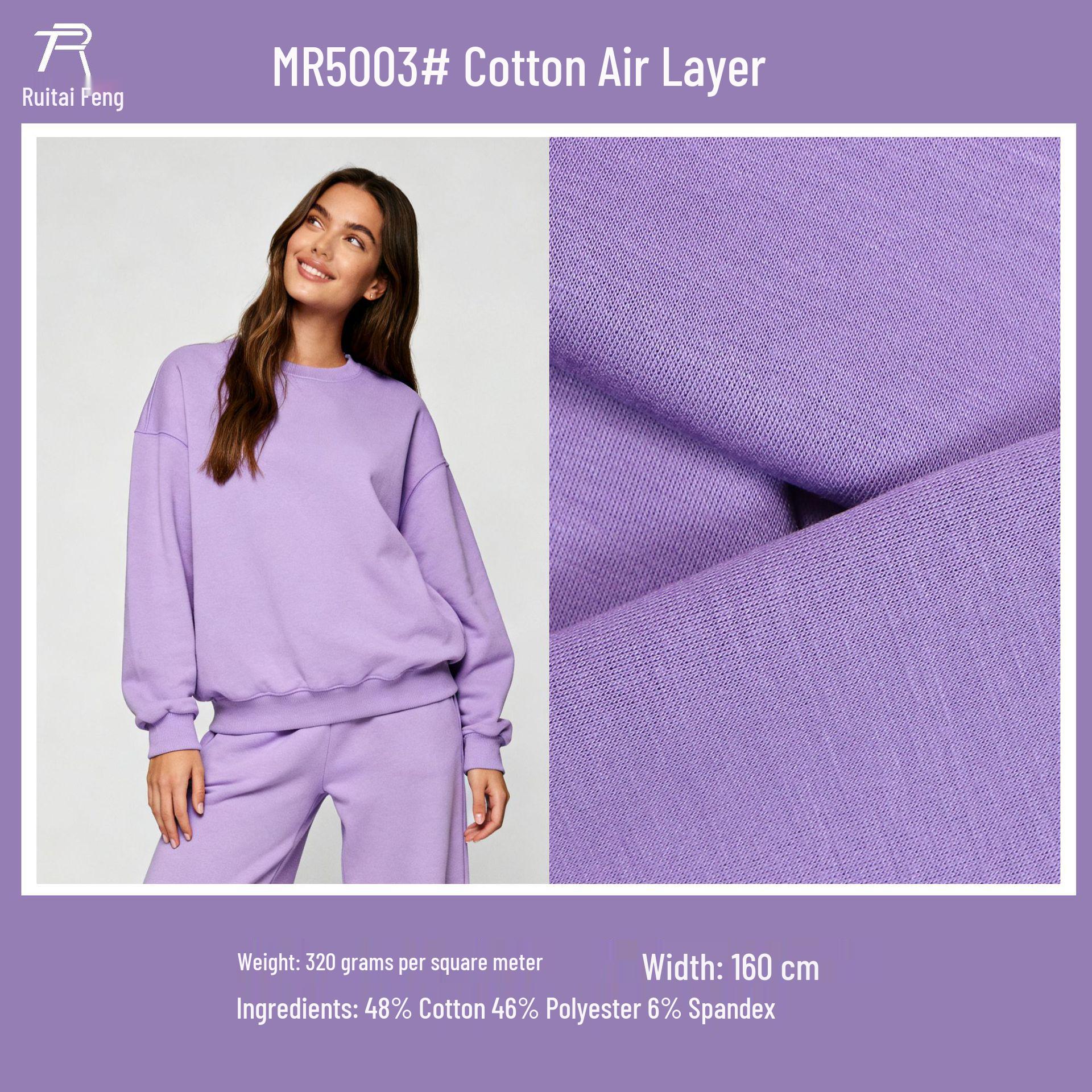 320g Cotton Air Layer Long-Sleeve School Sweatshirt with Polyester-Spandex Knit for Autumn and Winter. Cut by meter (specify color)
320g Cotton Air Layer Long-Sleeve School Sweatshirt with Polyester-Spandex Knit for Autumn and Winter. Cut by meter (specify color)