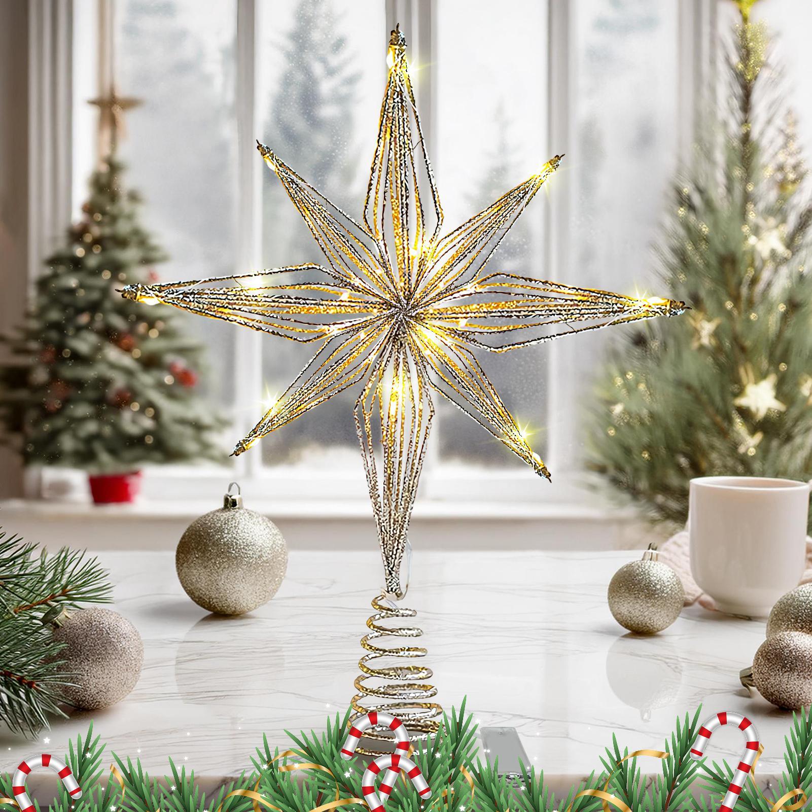 Christmas Tree Topper Star 3D Star Lighted Tree Topper Light up Treetop Ornaments for Holiday Festival Indoor Home Bedroom China Mainland
Christmas Tree Topper Star 3D Star Lighted Tree Topper Light up Treetop Ornaments for Holiday Festival Indoor Home Bedroom China Mainland