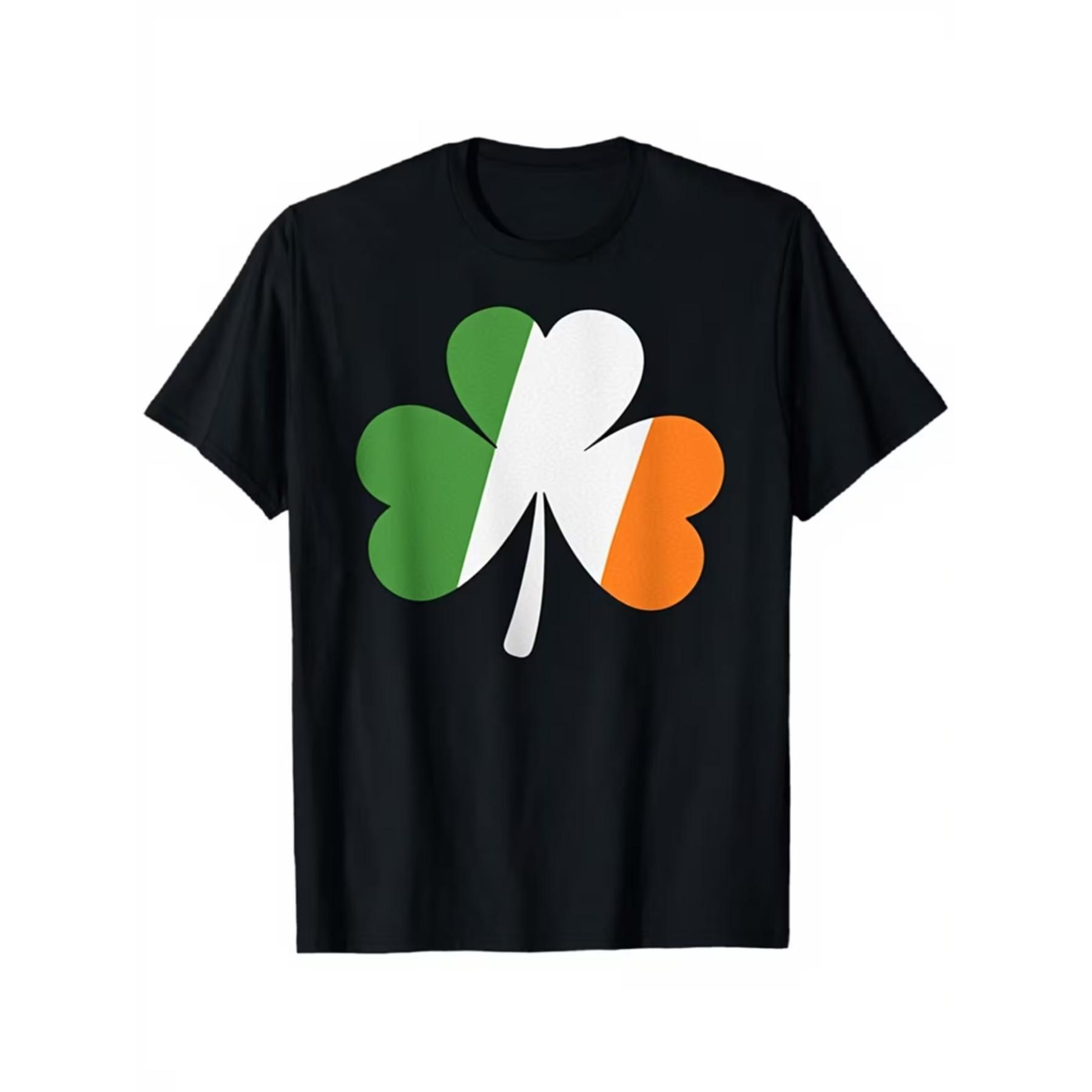 St. Patrick S Ireland Flag Shamrock T-Shirt - Leaf Print, Short-Sleeve Round Neck Casual Irish Pride Apparel, St. Patrick S T-Shirt XXL
St. Patrick S Ireland Flag Shamrock T-Shirt - Leaf Print, Short-Sleeve Round Neck Casual Irish Pride Apparel, St. Patrick S T-Shirt XXL