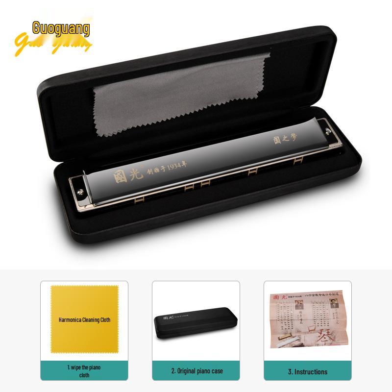Guoguang 24/28-Hole C Key Harmonica for Beginners - Double Reed, Entry Level for Men & Women
Guoguang 24/28-Hole C Key Harmonica for Beginners - Double Reed, Entry Level for Men & Women