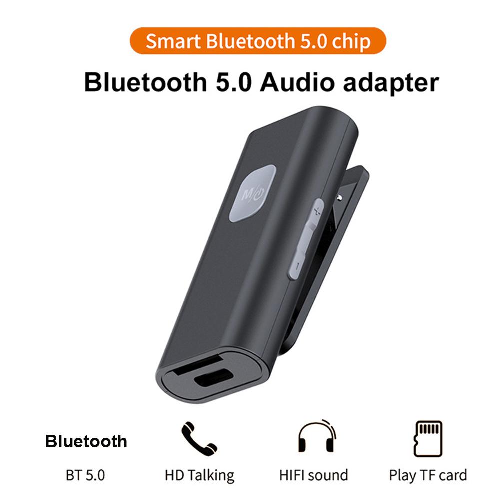 Перезаряжаемый приемник Bluetooth 5.0, беспроводной аудиоадаптер, преобразователь, разъем AV/AUX 3,5 мм, поддержка TF-карты
Перезаряжаемый приемник Bluetooth 5.0, беспроводной аудиоадаптер, преобразователь, разъем AV/AUX 3,5 мм, поддержка TF-карты