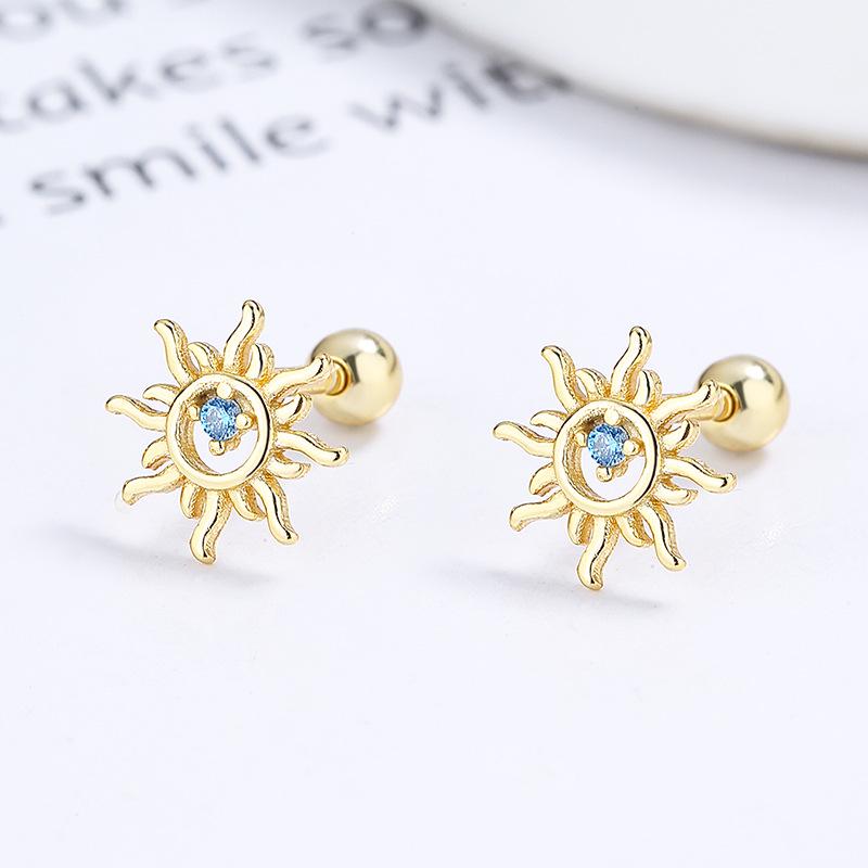 925 Sterling Silver Sun Spiral Stud Earrings for Women - Korean Fashion, Versatile Summer Ear Cartilage Accessories 925 Silver золотой
925 Sterling Silver Sun Spiral Stud Earrings for Women - Korean Fashion, Versatile Summer Ear Cartilage Accessories 925 Silver золотой