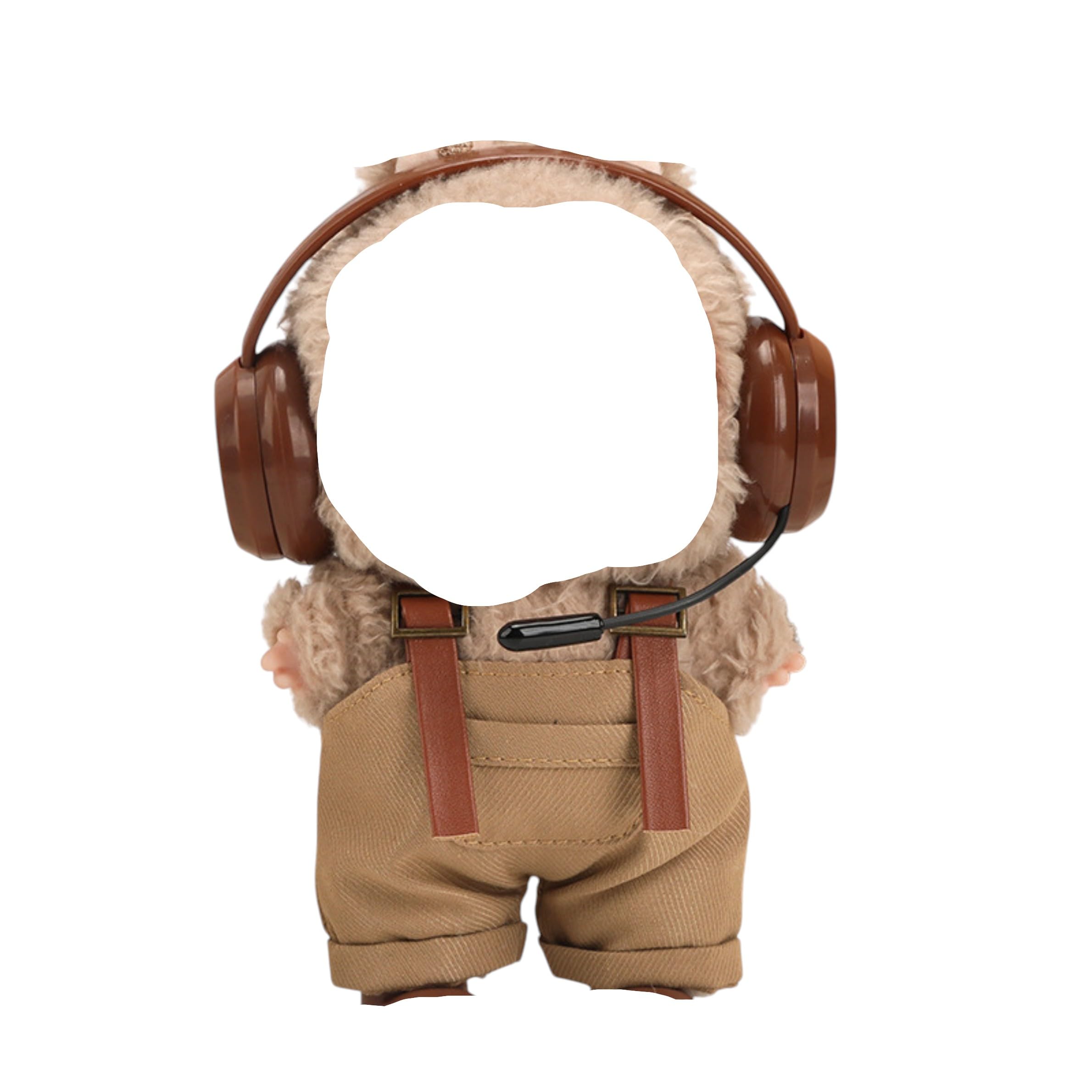 AXLUCE Plush Toy Clothes 16cm Overalls with Headphones (Brown)
AXLUCE Plush Toy Clothes 16cm Overalls with Headphones (Brown)