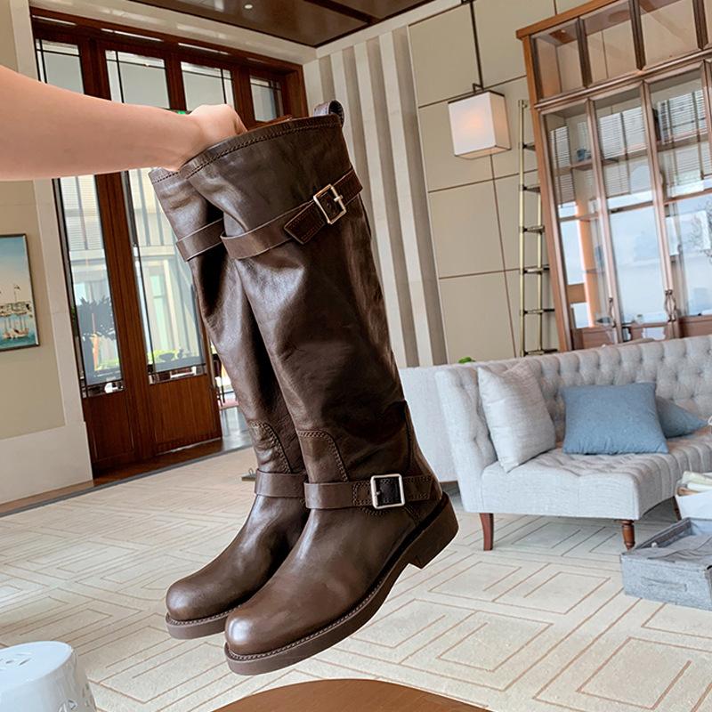 Legs out of the street~ Round head fashionable belt buckle thick heel boots women s tall knight boots 40
Legs out of the street~ Round head fashionable belt buckle thick heel boots women s tall knight boots 40