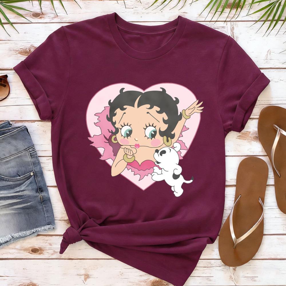 Retro Retro Sweetheart Betty Boop Cartoon Style Graphics TShirt Women s Short-sleeved Betty Boop Casual Daily Clothing XS
Retro Retro Sweetheart Betty Boop Cartoon Style Graphics TShirt Women s Short-sleeved Betty Boop Casual Daily Clothing XS