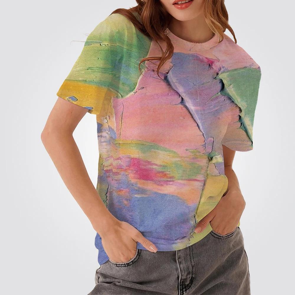 Summer Oil Painting Colorful 3D Print T-shirts Women Streetwear Casual Fashion Short Sleeve T Shirt O-neck Tees Tops Clothing XL
Summer Oil Painting Colorful 3D Print T-shirts Women Streetwear Casual Fashion Short Sleeve T Shirt O-neck Tees Tops Clothing XL