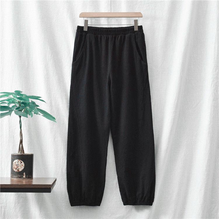 Summer Cotton Linen Literary Vintage Ankle Tie Pants Women s Loose Solid Color Versatile Casual Lantern Long Pants M чёрный
Summer Cotton Linen Literary Vintage Ankle Tie Pants Women s Loose Solid Color Versatile Casual Lantern Long Pants M чёрный