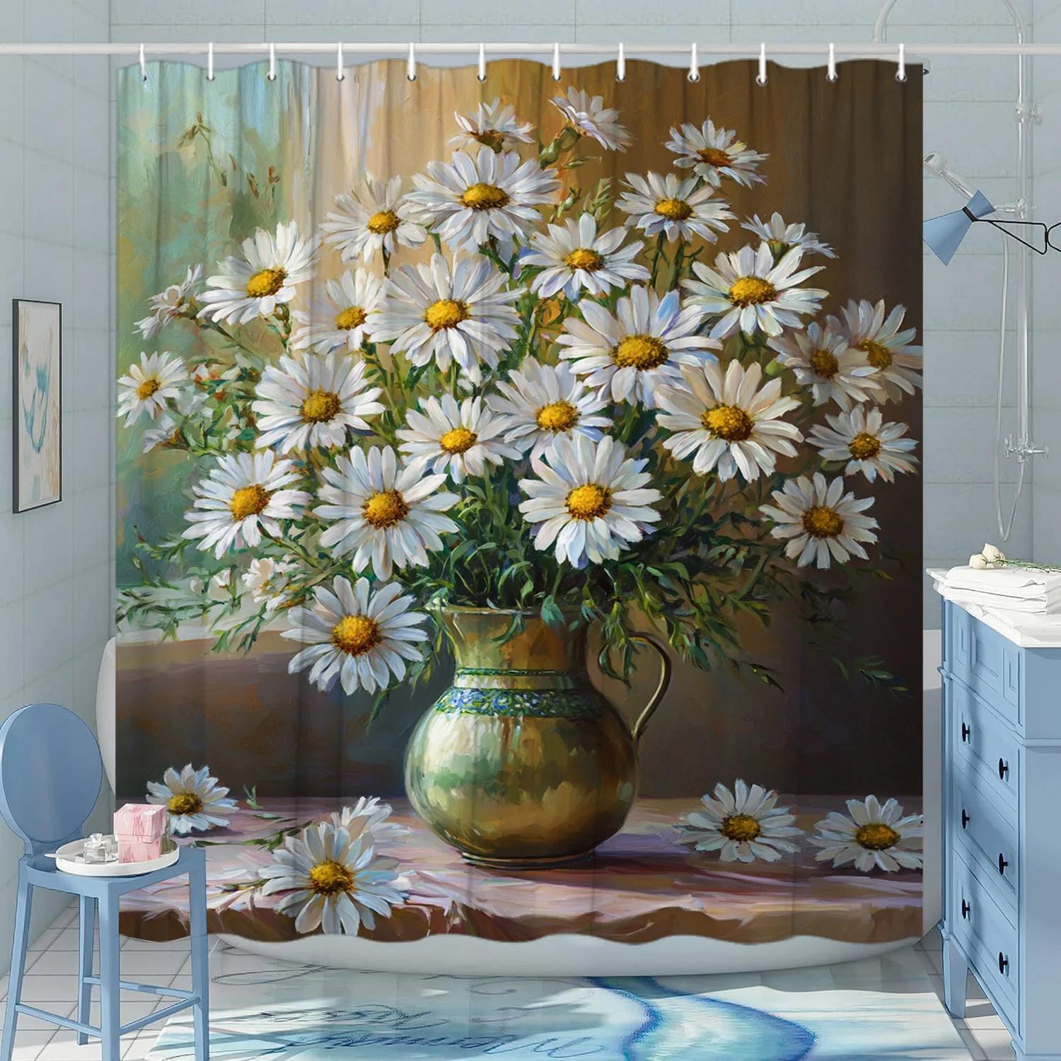 White Daisies Shower Curtain - Hyper-Realistic Floral Art, Polyester, 70.8X70.8 Inches,Machine Washable, Vibrant Botanical Print W60H190(CM)-1 Pcs
White Daisies Shower Curtain - Hyper-Realistic Floral Art, Polyester, 70.8X70.8 Inches,Machine Washable, Vibrant Botanical Print W60H190(CM)-1 Pcs