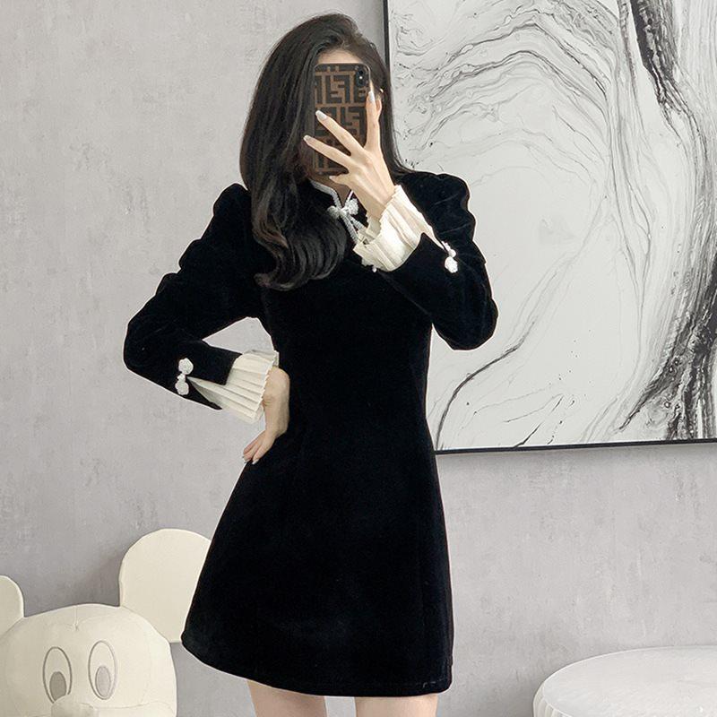 2025 Autumn Black Qipao Dress: French-Inspired Women s Wear L 110-120 lbs чорний
2025 Autumn Black Qipao Dress: French-Inspired Women s Wear L 110-120 lbs чорний