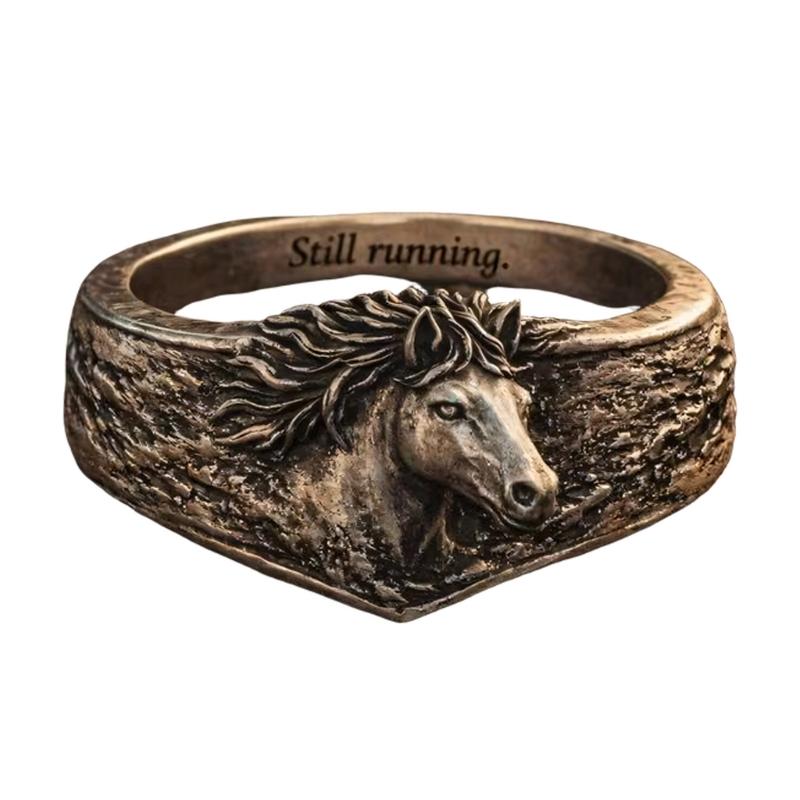 Stylish Zinc Alloy Horse Design Ring Bohemian Inspired Artwork Unique Engraved Ring Festival Accessory For Daily Wear 1
Stylish Zinc Alloy Horse Design Ring Bohemian Inspired Artwork Unique Engraved Ring Festival Accessory For Daily Wear 1