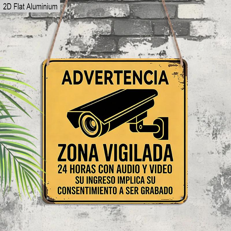 Алюминиевая табличка Advertencia Zona Vigilada (Предупреждение: Зона под наблюдением) на испанском языке, табличка с предупреждением о круглосуточной охране видеонаблюдением для дома и бизнеса 20*20cm
Алюминиевая табличка Advertencia Zona Vigilada (Предупреждение: Зона под наблюдением) на испанском языке, табличка с предупреждением о круглосуточной охране видеонаблюдением для дома и бизнеса 20*20cm