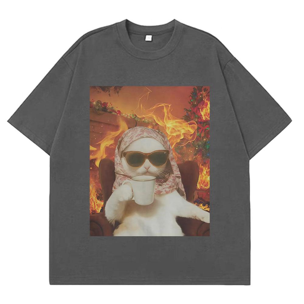 2026 Summer Cotton Printed TShirt This Is Fine Cat Funny Meme Graphic Tee Unisex WOMEN Plus Size Streetwear Breathable Top S
2026 Summer Cotton Printed TShirt This Is Fine Cat Funny Meme Graphic Tee Unisex WOMEN Plus Size Streetwear Breathable Top S