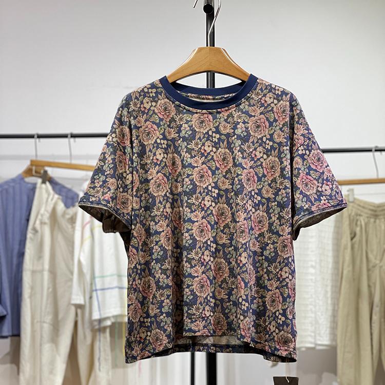 DIMANAF 2025 Summer Cotton T-shirt Women Flower printing Short Sleeve Loose Green Blue T-shirt One Size
DIMANAF 2025 Summer Cotton T-shirt Women Flower printing Short Sleeve Loose Green Blue T-shirt One Size