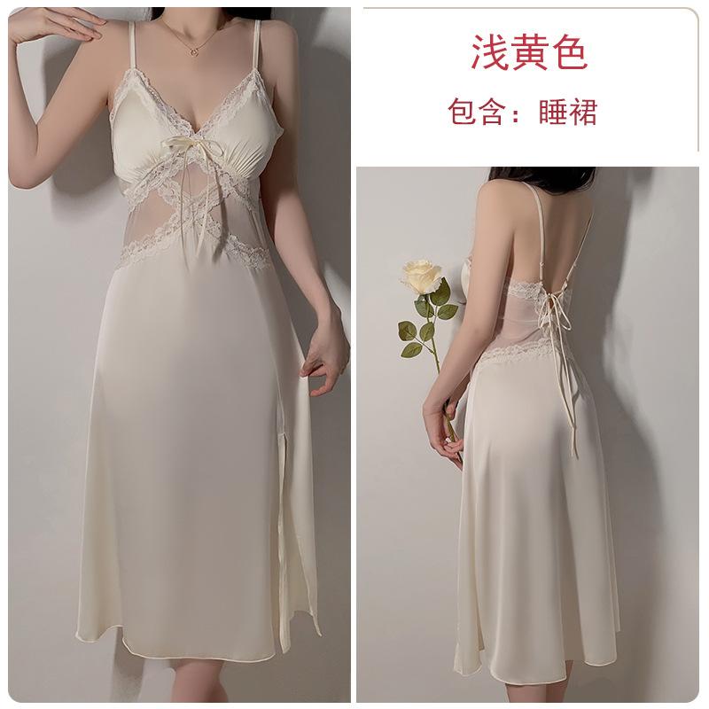 Underwear pure desire silky satin lace hot deep V plus chest pad nightdress robe women s suit XL
Underwear pure desire silky satin lace hot deep V plus chest pad nightdress robe women s suit XL
