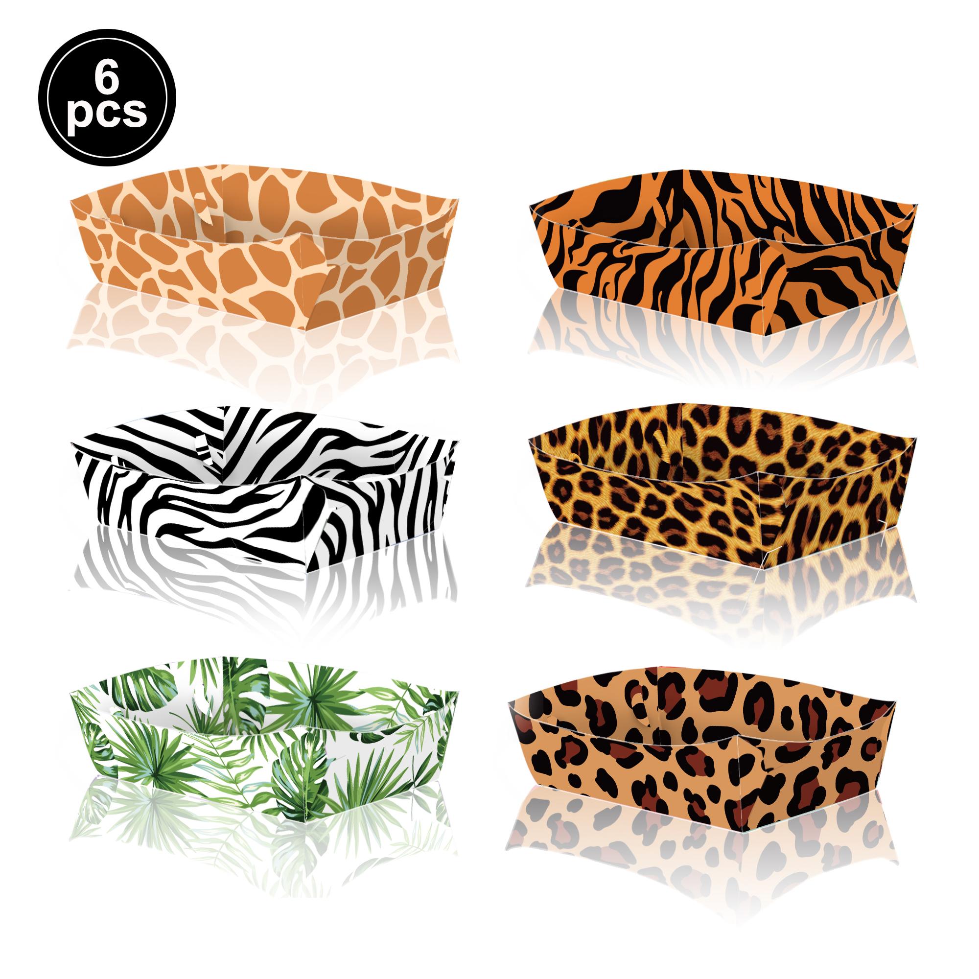Jungle Animal Paper Food Trays Mini Snack Trays Food Boat Box Leopard Print Popcorn Trays Safari Theme Birthday Party Supplies
Jungle Animal Paper Food Trays Mini Snack Trays Food Boat Box Leopard Print Popcorn Trays Safari Theme Birthday Party Supplies