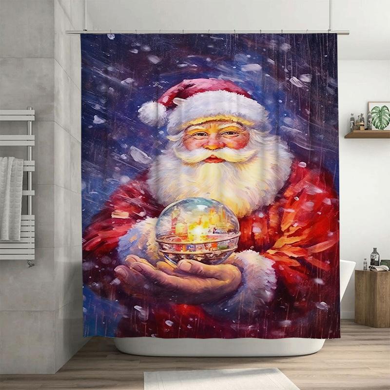 Tuniu Whimsical Santa Claus Holding Glowing Orb Christmas Bathroom Shower Curtain Festive Holiday Decor Cute Winter Scene Wall A W60H190(CM)-1 Pcs
Tuniu Whimsical Santa Claus Holding Glowing Orb Christmas Bathroom Shower Curtain Festive Holiday Decor Cute Winter Scene Wall A W60H190(CM)-1 Pcs