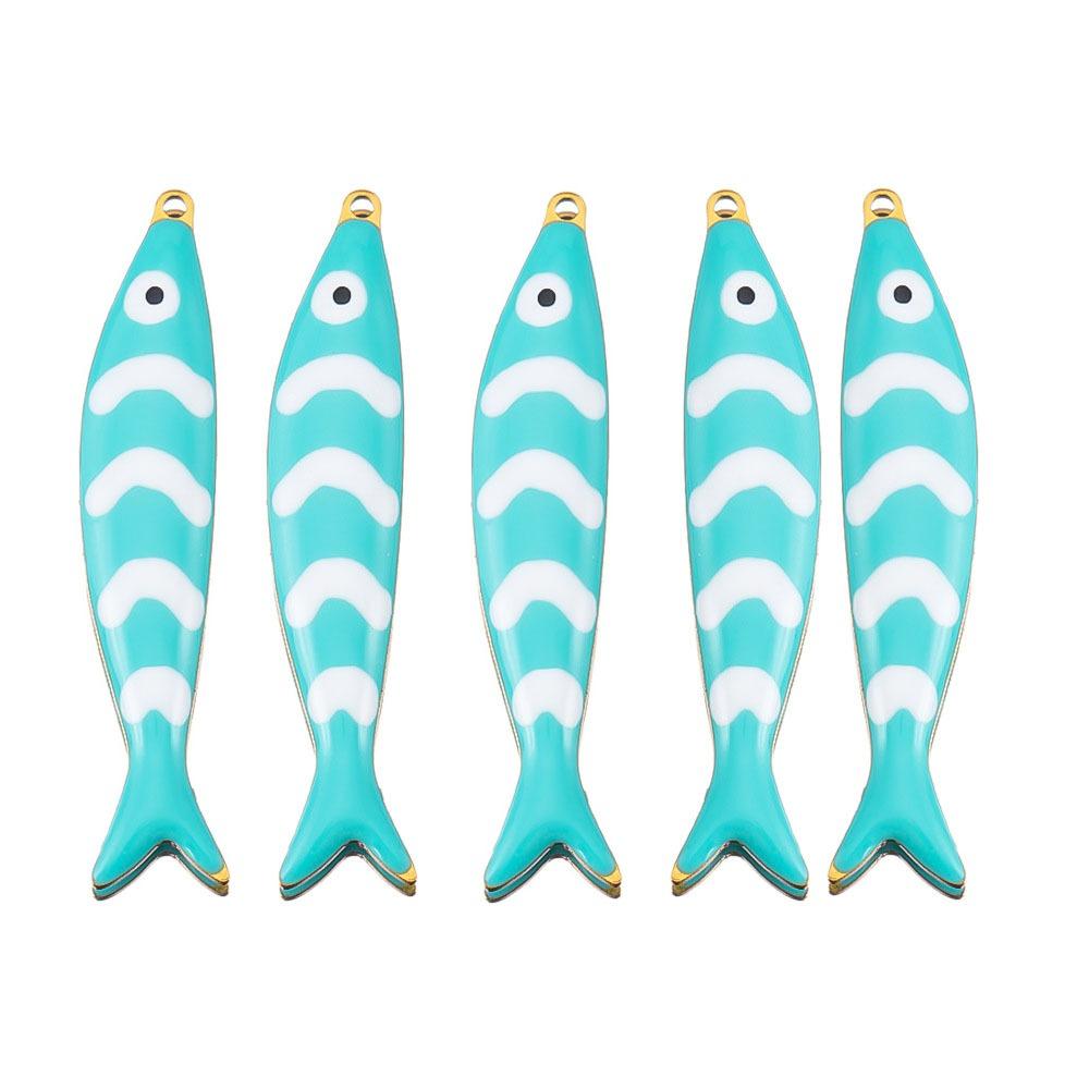 5pcs Double-sided Enamel Fish Charms Fish Design Stainless Steel Fish Charms Pendant DIY Jewelry Crafting светло-синий
5pcs Double-sided Enamel Fish Charms Fish Design Stainless Steel Fish Charms Pendant DIY Jewelry Crafting светло-синий