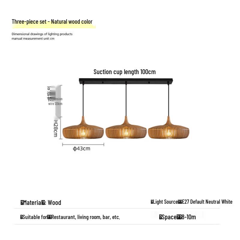 Nordic Wooden 3-Head Pendant Lamp
Nordic Wooden 3-Head Pendant Lamp