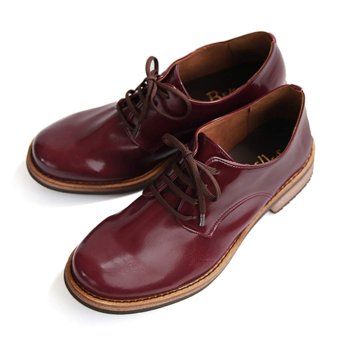 Belle & Sofa, a soft patent leather mannish shoe with laces, made in Japan, size 24.5 cm, 3E, wine, A3301
Belle & Sofa, a soft patent leather mannish shoe with laces, made in Japan, size 24.5 cm, 3E, wine, A3301
