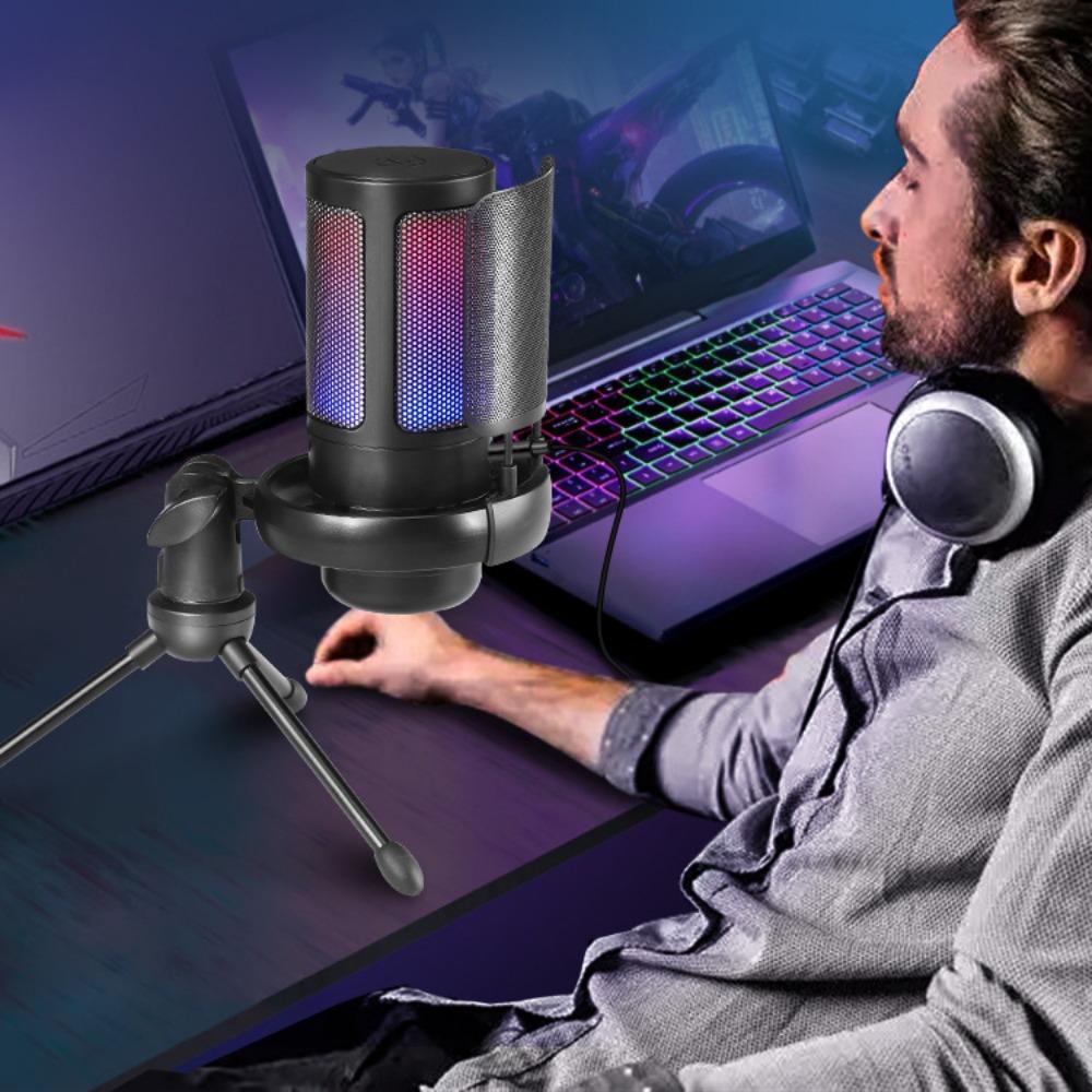 USB USB Конденсаторный RGB Емкостный микрофон Регулятор усиления Конденсаторный микрофон Игровой
USB USB Конденсаторный RGB Емкостный микрофон Регулятор усиления Конденсаторный микрофон Игровой