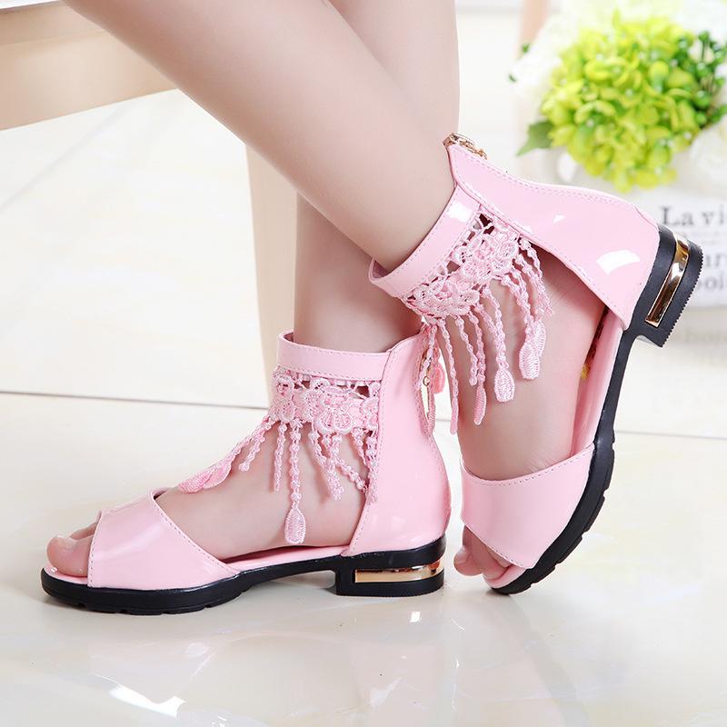 Children Fashion Sandals Girls Pink Lace Tassels Princess Fish Mouth Sandalias Kids White Black Dancing Show Dress Root Sandalia 27
Children Fashion Sandals Girls Pink Lace Tassels Princess Fish Mouth Sandalias Kids White Black Dancing Show Dress Root Sandalia 27