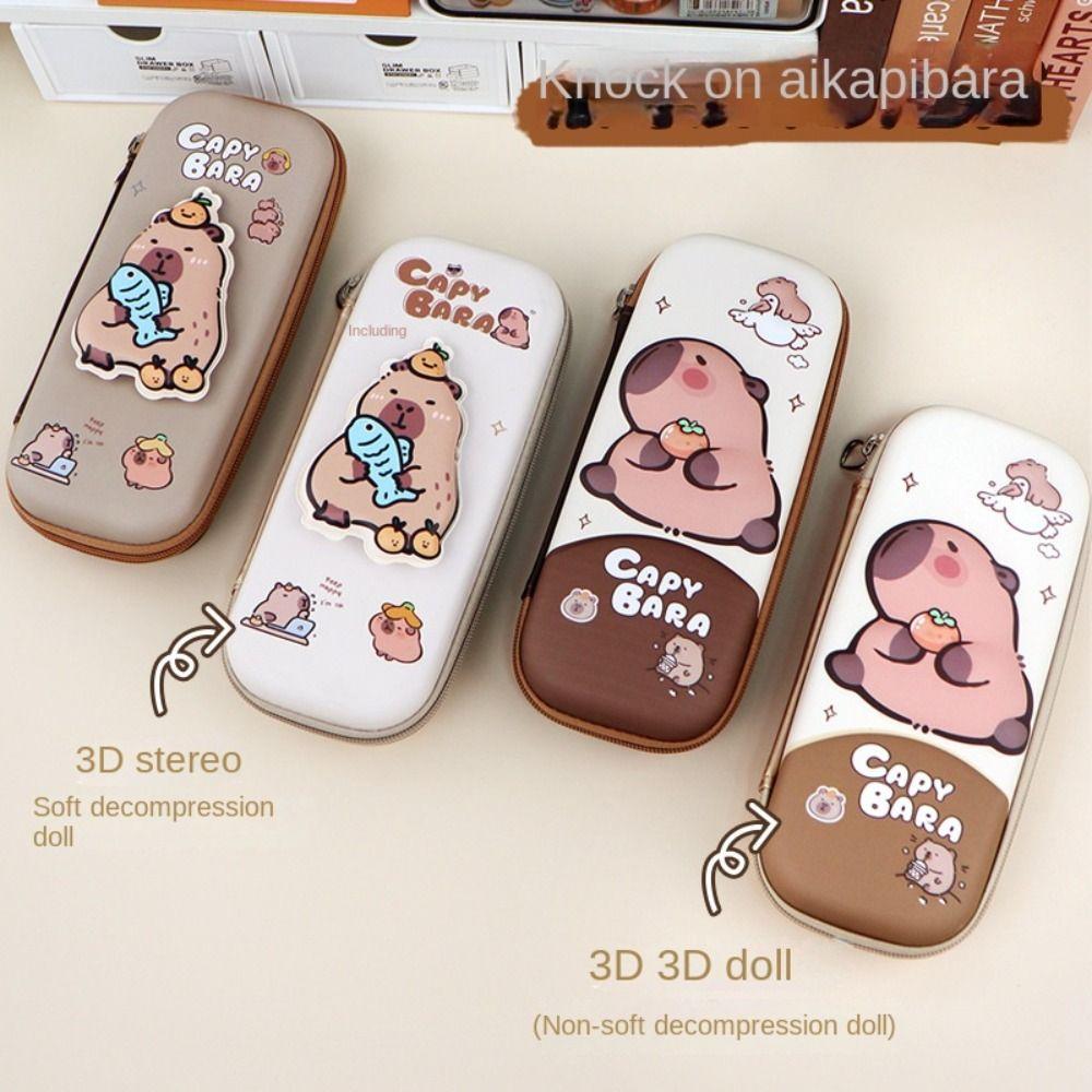 Pen Holder Capybara Stationery Bag Large Capacity Pencil Pouch Cartoon Capybara Pen Bag Student Light coffee-8119
Pen Holder Capybara Stationery Bag Large Capacity Pencil Pouch Cartoon Capybara Pen Bag Student Light coffee-8119