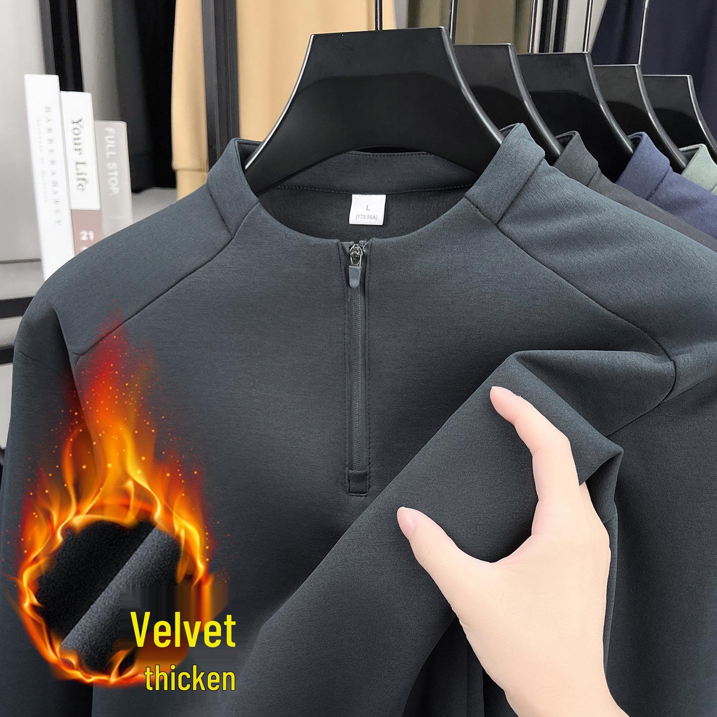 Winter Arrival Half-Zip Stand Collar Knit T-Shirt with Raglan Sleeves, Stretchy and Comfortable, Long-Sleeve, Loose Sports Base Layer XL
Winter Arrival Half-Zip Stand Collar Knit T-Shirt with Raglan Sleeves, Stretchy and Comfortable, Long-Sleeve, Loose Sports Base Layer XL