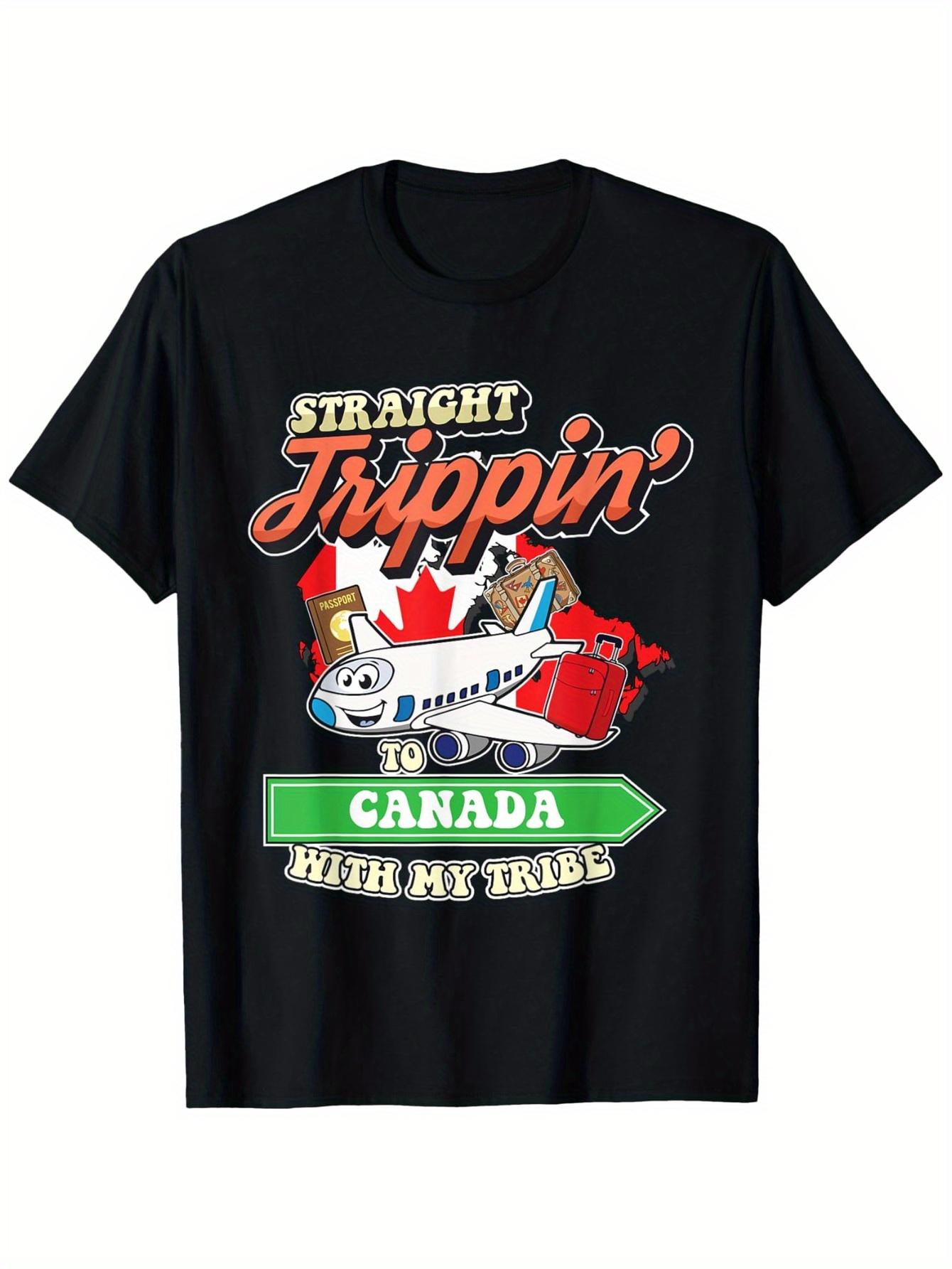Straight Trippin to Canada with My Tribe Graphic T-shirt - 100% Cotton Slim Fit Unisex Streetwear Tee with Airplane & Maple Leaf Design XXXL
Straight Trippin to Canada with My Tribe Graphic T-shirt - 100% Cotton Slim Fit Unisex Streetwear Tee with Airplane & Maple Leaf Design XXXL