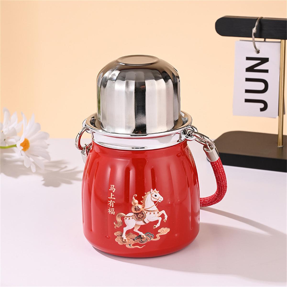 Year of the Horse New Design Titanium-Coated Insulated Mug, High-End Mini Capacity Tea Cup, Festive Gift for the Lunar New Year, 301-400ml
Year of the Horse New Design Titanium-Coated Insulated Mug, High-End Mini Capacity Tea Cup, Festive Gift for the Lunar New Year, 301-400ml