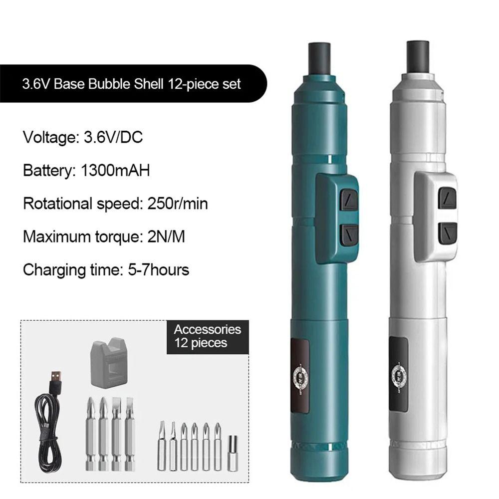 Wireless Cordless Electric Screwdriver 3.6V Electric Drill Power Drill Disassembly Repair Tools Green-Basic set
Wireless Cordless Electric Screwdriver 3.6V Electric Drill Power Drill Disassembly Repair Tools Green-Basic set