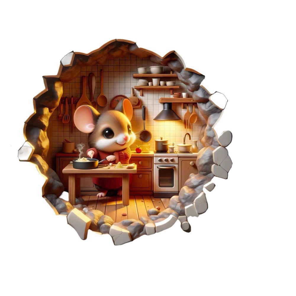Cute Cartoon Mouse Hole Wall Sticker Living Room Wall Edge Home Decoration For Kids Bedroom Wallpaper Funny Rats Decals M890 A-13cm Longest Side
Cute Cartoon Mouse Hole Wall Sticker Living Room Wall Edge Home Decoration For Kids Bedroom Wallpaper Funny Rats Decals M890 A-13cm Longest Side