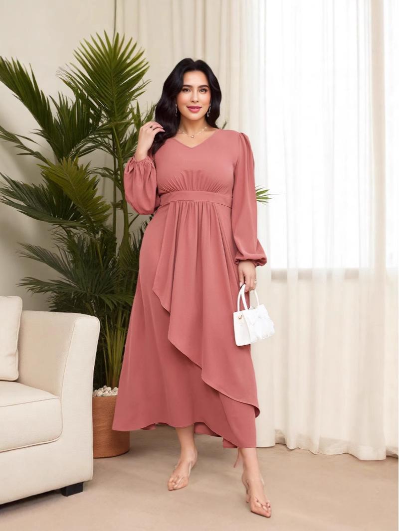 Elegant Plus Size Long Middle Eastern-Style Plain Dress 2XL
Elegant Plus Size Long Middle Eastern-Style Plain Dress 2XL