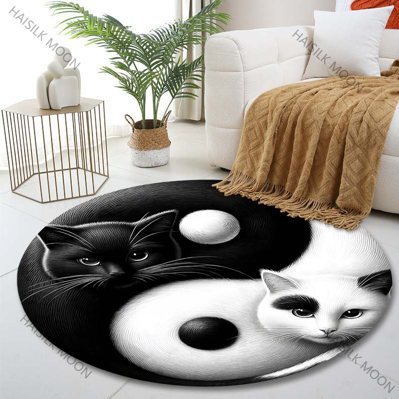 Multiple sizes Cat and Yin-Yang design Print Round Carpet Living Room Bedroom Table Chair Sofa Decorative Carpet Luxury gifts Diameter -60cm
Multiple sizes Cat and Yin-Yang design Print Round Carpet Living Room Bedroom Table Chair Sofa Decorative Carpet Luxury gifts Diameter -60cm
