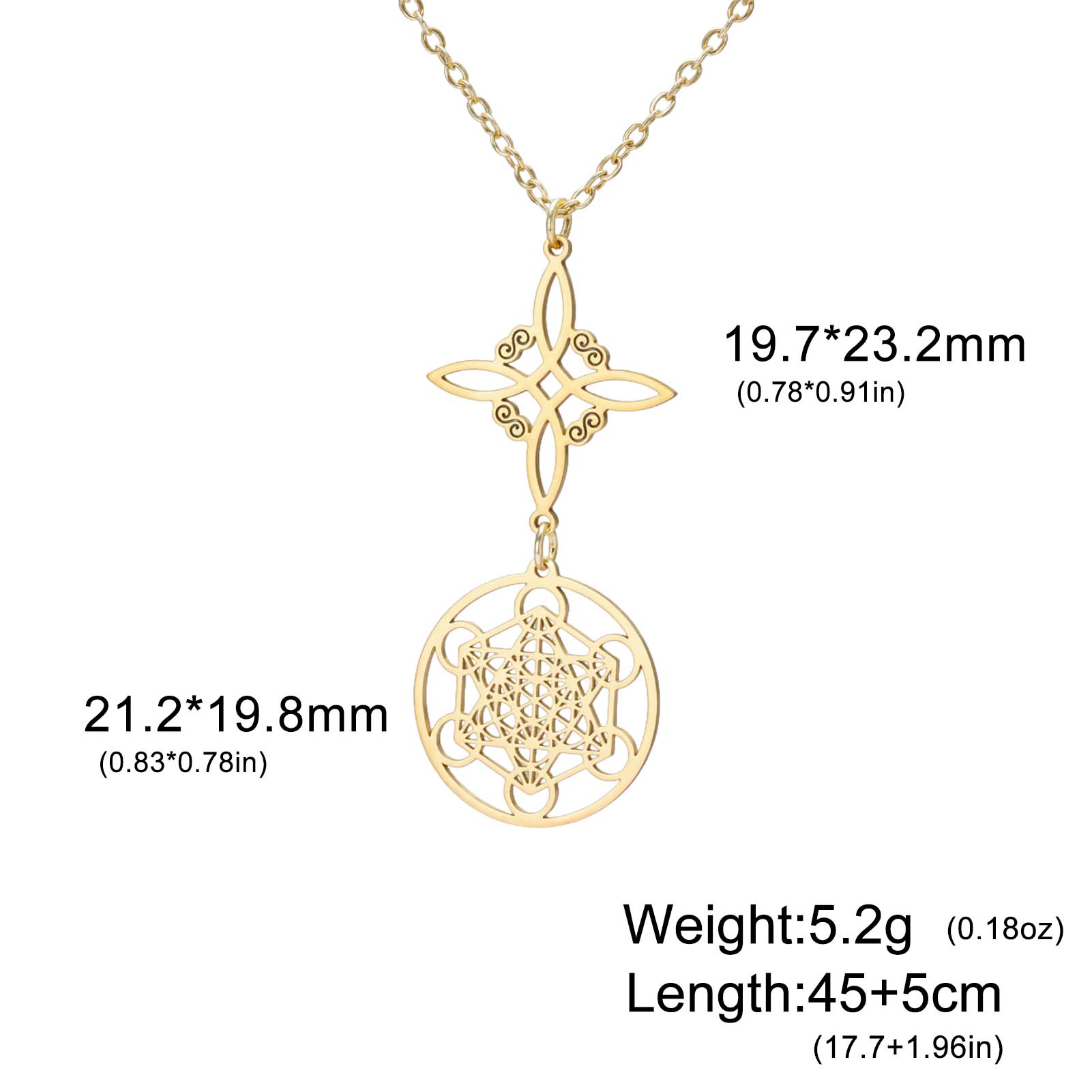 Wicca Witch Knot Necklace Stainless Steel Pentacle Tetragrammaton God Name Seal Pendant Chain Solomon Amulet Jewelry
Wicca Witch Knot Necklace Stainless Steel Pentacle Tetragrammaton God Name Seal Pendant Chain Solomon Amulet Jewelry