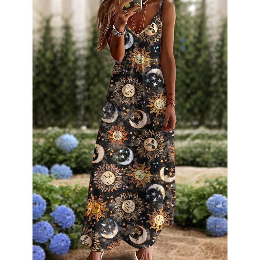 Bohemian Trendy V-neck Ankle-length Dress, Urban Street Loose And Adjustable Halter Dress, Loose, Casual And Sexy Dress 6XL
Bohemian Trendy V-neck Ankle-length Dress, Urban Street Loose And Adjustable Halter Dress, Loose, Casual And Sexy Dress 6XL