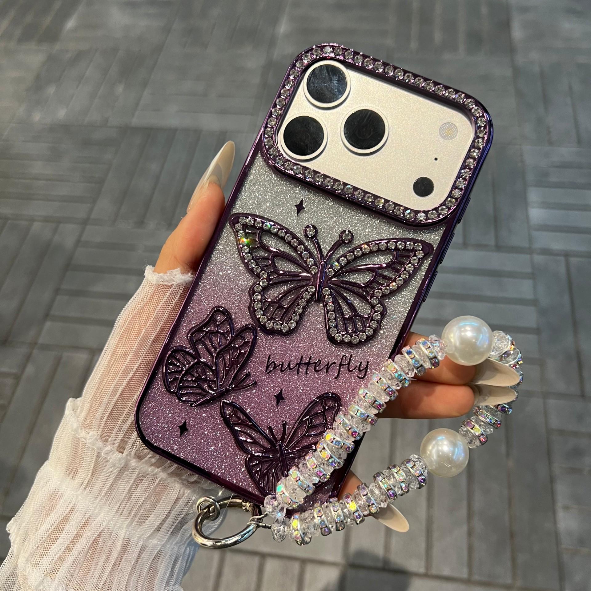 Apple 17Pro Case: Electroplated 3D Butterfly Rhinestone Design, Glitter Anti-fall Soft Cover for iPhone16. iPhone 16 Pro
Apple 17Pro Case: Electroplated 3D Butterfly Rhinestone Design, Glitter Anti-fall Soft Cover for iPhone16. iPhone 16 Pro
